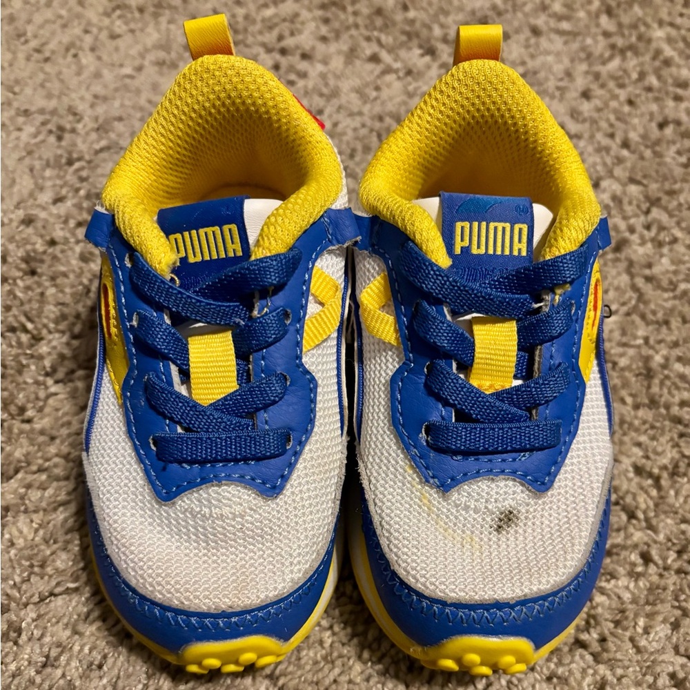 Puma Kids Sneakers - Blue, Yellow, and White